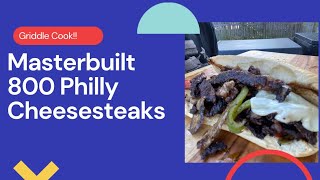 Masterbuilt Gravity Series 800 Philly Cheesesteaks  Griddle Cook [upl. by Samohtnhoj]