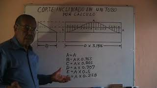 Corte Inclinado en un tubo por Calculo [upl. by Orlov]