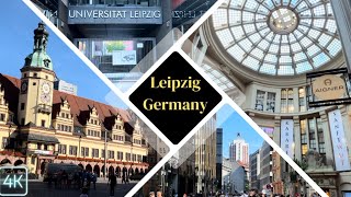 Leipzig Zentrum  Markt  HBF  Germany  Walking Tour 4K deutschland [upl. by Toombs]