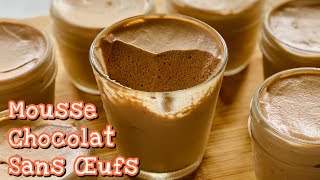 MOUSSE AU CHOCOLAT SANS ŒUFS ULTRA LÉGÈRE🍫 Recette facile rapide et inratable Deli Cuisine [upl. by Airrotal]