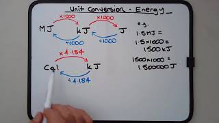 How to convert between kilojoules kJ amp Calories kcal units of energy with examples [upl. by Antoinetta725]