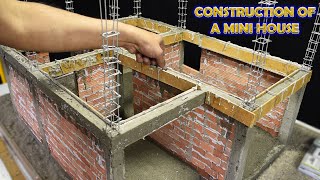 ¿Cómo construir una casa paso a paso desde la cimentación MINIATURE HOUSE WITH REAL MATERIALS [upl. by Ialda304]