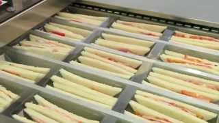 Colimatic THERA 650 Thermoforming FFS horizontal rollstock packaging sandwichestramezzini [upl. by Malita]