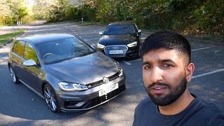 Comparing the 2018 VW Golf R Facelift to the 2017 Audi S3 Exhaust SoundQuick Drive [upl. by Farland]