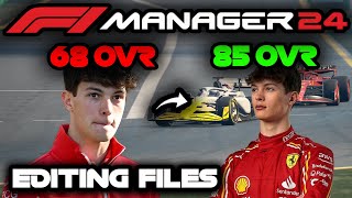 How to EDIT FILES in F1 Manager 24 TUTORIAL [upl. by Catlee]