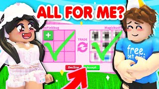 My Boyfriend Traded LEGENDARY DREAM PETS In Adopt Me Roblox [upl. by Aicelav]