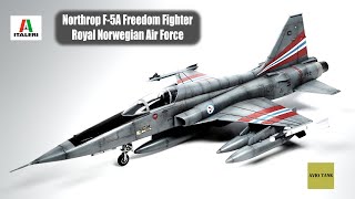 NORTHROP F5A FREEDOM FIGHTER  NORWEGIAN AIR FORCE MODEL KIT ITALERI  172  AIRCRAFT [upl. by Kilah844]