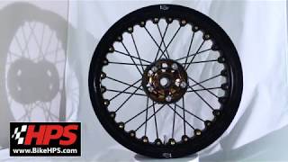 Kineo Truly Tubeless Front Wire Spoked Wheel for Triumph Thruxton R in Black amp Gold [upl. by Noremak]