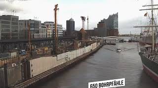 Bau der Hochwasserschutzanlage Niederhafen im Zeitraffer  Juni 2016 bis April 2019 [upl. by Weslee]