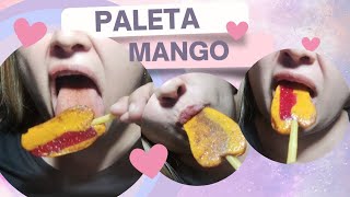 ASMR comiendo paleta de mango Lollipopchupete [upl. by Strenta]