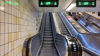 Sweden Stockholm TCentralen Subway Station 1X escalator [upl. by Guimond529]