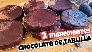 COMO HACER TABLILLAS DE CHOCOLATE con 2 ingredientes [upl. by Anoek]