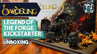 Bardsung Legend of The Ancient Forge Unboxing Bardsung Kickstarter Legend Pledge [upl. by Kerianne908]