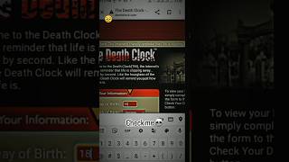The Death clock status 👿👿😅😅 you check me please [upl. by Drugi]