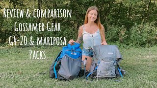 Review and Comparison of Gossamer Gear G420 amp Mariposa Packs [upl. by Darian708]