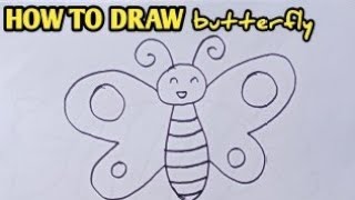 How to draw a butterfly  step by step drawing tutorials  Draw some dreams [upl. by Yhtac]