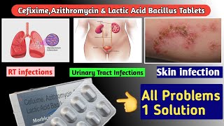 Cefixime Azithromycin amp Lactic Acid Bacillus Tablets use in hindi Morbicef Azl Tabs  Dawa jankari [upl. by Aver]