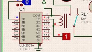 Relay interface to microcontroller by ULN 2003 [upl. by Attolrac851]