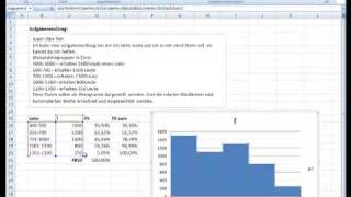 Excel 2007 Tutorial  Histogramm kumulierte Häufigkeit Diagramm [upl. by Grosberg701]