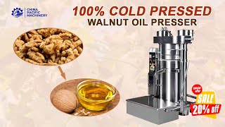 Walnut Oil Press for SaleWalnut Oil Extraction MachineCold Oil Press MachineCold Press Walnut Oil [upl. by Annert]