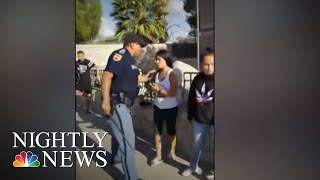 Police Officer Shown Pulling Gun Out On Kids In Viral Video  NBC Nightly News [upl. by Oruam638]