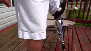 AmputeeOT How An Above Knee AK Prosthetic Leg Works [upl. by Anaek]