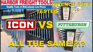 TESTED All Harbor Freight Wrenches THE SAME Pittsburgh Panel and Chrome vs ICON Wrenches Review [upl. by Sissel]