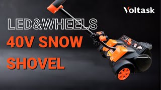 Unboxing Voltask 40V SS40A LED and Wheels Equipped Cordless Snow Shovel [upl. by Suez217]