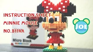 Instruction sheet  Minnie mouse  Micro Blocks [upl. by Jagir419]