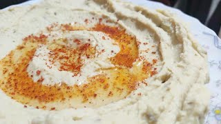 HUMMUS without Tahini recipe  creamy and smooth textured  middle east dip [upl. by Peh]