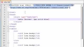 XHTML and CSS Tutorial  26  Styling Tables [upl. by Hardner]