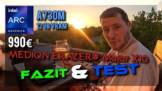 Gaming Laptop Medion Erazer Major x10 Intel ARC 12GB Vram A730M Test [upl. by Halimaj754]