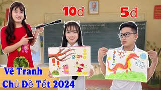 Vẽ Tranh Về Chủ Đề Tết 2024 Năm Con Rồng [upl. by Starla269]