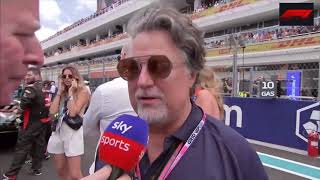 Michael Andretti Martin Brundle Grid Walk Interview  Miami F1 GP 2023 [upl. by Macleod]