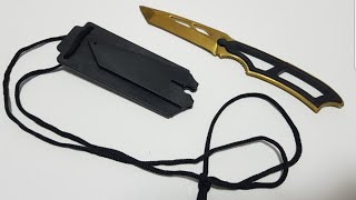 Tactical Neck Knife Halsketten Messer Black Legion gold [upl. by Eran]