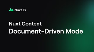 Nuxt Content Announcing the DocumentDriven Mode [upl. by Karrah805]