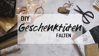 DIY Geschenktüten falten  Schritt für Schritt Anleitung für DIY Geschenktaschen aus Papier [upl. by Burrell257]