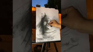 Charcoal drawing drawing painting colour creativity [upl. by Eiddam]