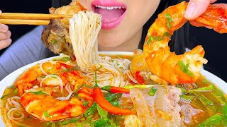 ASMR Spicy Seafood And Oxtail Pho Noodles Eating Sounds ASMR Phan [upl. by Geffner]