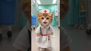 Nurse cat😻😹 cutebabycatscutecutecatshortsviralcatsloversshortsfeedshortsyoutubeanimalshorts [upl. by Osric]