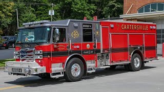 Cartersville Fire Department New Engine 4 Responding [upl. by Inigo899]