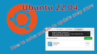 Unable to update snap store  Ubuntu 2204  How to solve [upl. by Adlesirg]