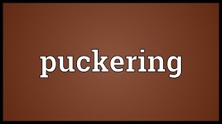 Puckering Meaning [upl. by Anchie]