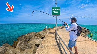 Worlds BEST Fishing Pier Was Loaded NEW PB [upl. by Nwahsirhc497]