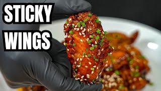 This Is My BEST Chicken Wing Recipe Ever Extra Crispy Sticky Wings [upl. by Yarehs]