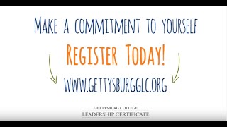 Register for the Gettysburg College Leadership Certificate [upl. by Ernest333]