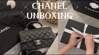 💎UNBOXING chanel top handle mini flap [upl. by Switzer]