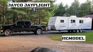 RV REMODEL 2003 Jayco Jayflight 31BHS Travel Trailer Renovation and Camper Remodel [upl. by Nitsid]