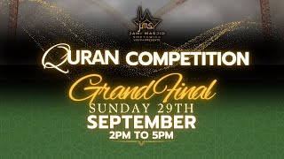 GRAND FINAL  Quran Competition 2024  Livestream  Jami Masjid Smethwick [upl. by Theall]