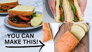 ITALIAN SANDWICH BREAD RECIPE that Holds Together for Big Yummy Sandwiches [upl. by Arama]